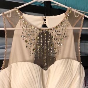 adriana papell white dress